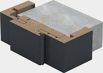 Короб Моноблок + Наличник Profil Doors LW Черный люкс