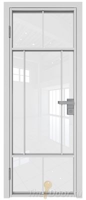 Дверь Profil Doors 10AG стекло Белый Триплекс цвет профиля Белый матовый RAL9003