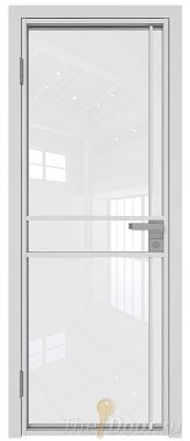 Дверь Profil Doors 9AG стекло Белый Триплекс цвет профиля Белый матовый RAL9003
