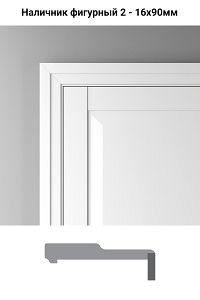 Наличник Profil Doors Paint PD - Фигурный тип 2 - Нэви Блу (RAL 7016)