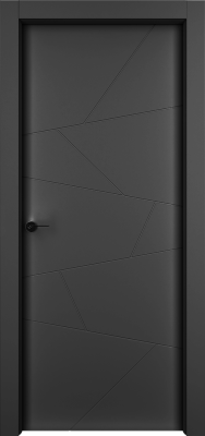 Дверь Офрам Энигма цвет Черная эмаль (RAL9005) Глухое полотно