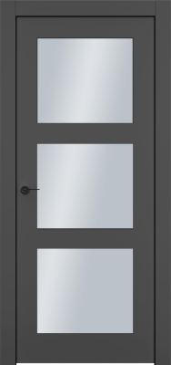 Дверь Офрам Классика 33S цвет Черная эмаль (RAL9005) Остекление на выбор