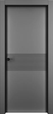 Дверь Офрам Лайн цвет Черная эмаль (RAL9005) Глухое полотно