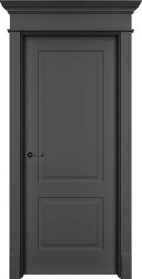 Дверь Офрам Нафта 2 цвет Черная эмаль (RAL9005) Глухое полотно