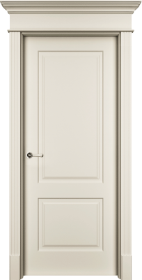 Дверь Офрам Нафта 2 цвет Кремовая эмаль Глухое полотно