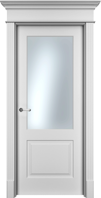 Дверь Офрам Нафта 2S цвет Белая эмаль Остекление на выбор