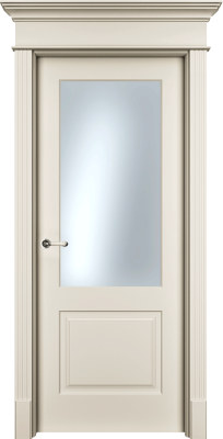 Дверь Офрам Нафта 2S цвет Кремовая эмаль Остекление на выбор