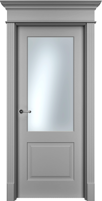 Дверь Офрам Нафта 2S цвет Серая эмаль Остекление на выбор