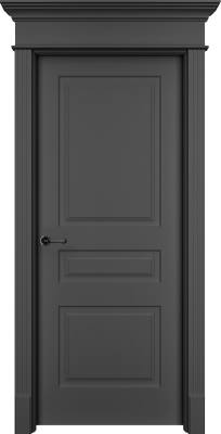Дверь Офрам Нафта 3 цвет Черная эмаль (RAL9005) Глухое полотно