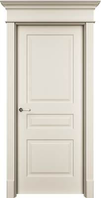 Дверь Офрам Нафта 3 цвет Кремовая эмаль Глухое полотно