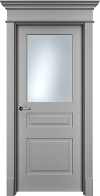 Дверь Офрам Нафта 3S цвет Серая эмаль Остекление на выбор
