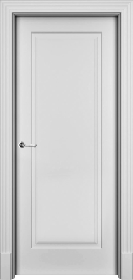 Дверь Офрам Танжер 1 цвет Белая эмаль Глухое полотно