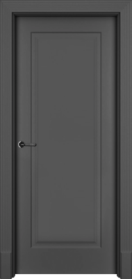 Дверь Офрам Метро цвет Черная эмаль (RAL9005) Глухое полотно