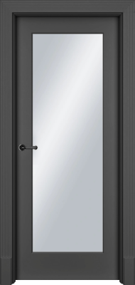 Дверь Офрам Танжер 1S цвет Черная эмаль (RAL9005) Остекление на выбор