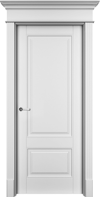 Дверь Офрам Оксфорд 2 цвет Белая эмаль Глухое полотно