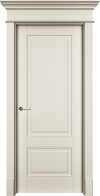 Дверь Офрам Оксфорд 2 цвет Кремовая эмаль Глухое полотно