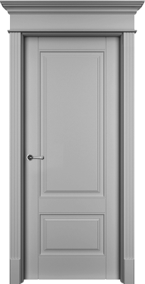 Дверь Офрам Оксфорд 2 цвет Серая эмаль Глухое полотно