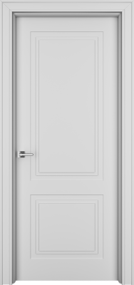 Дверь Офрам Паспарту 2 цвет Белая эмаль Глухое полотно