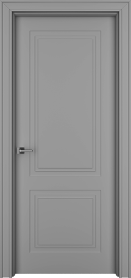 Дверь Офрам Паспарту 2 цвет Серая эмаль Глухое полотно