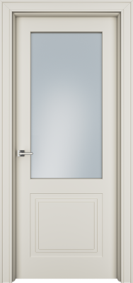 Дверь Офрам Паспарту 2S цвет Кремовая эмаль Остекление на выбор