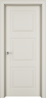 Дверь Офрам Паспарту 33 цвет Кремовая эмаль Глухое полотно