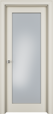 Дверь Офрам Паспарту S цвет Кремовая эмаль Остекление на выбор