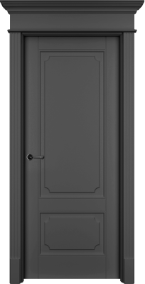 Дверь Офрам Риан 2 цвет Черная эмаль (RAL9005) Глухое полотно