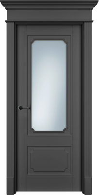 Дверь Офрам Риан 2S цвет Черная эмаль (RAL9005) Остекление на выбор