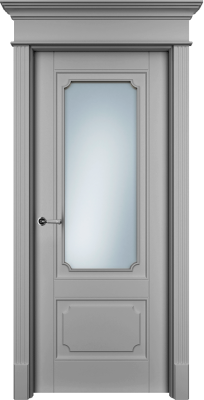 Дверь Офрам Риан 2S цвет Серая эмаль Остекление на выбор