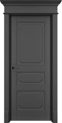 Дверь Офрам Риан 3 цвет Черная эмаль (RAL9005) Глухое полотно