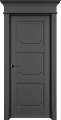 Дверь Офрам Риан 33 цвет Черная эмаль (RAL9005) Глухое полотно
