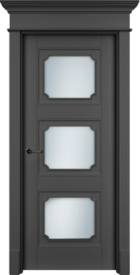 Дверь Офрам Риан 33S цвет Черная эмаль (RAL9005) Остекление на выбор
