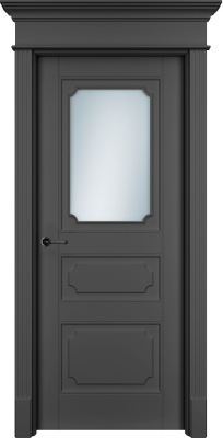 Дверь Офрам Риан 3S цвет Черная эмаль (RAL9005) Остекление на выбор