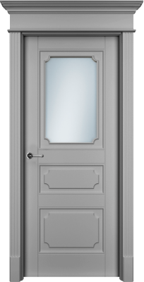 Дверь Офрам Риан 3S цвет Серая эмаль Остекление на выбор