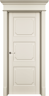 Дверь Офрам Риан 33 цвет Кремовая эмаль Глухое полотно