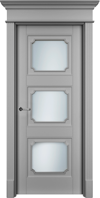 Дверь Офрам Риан 33S цвет Серая эмаль Остекление на выбор