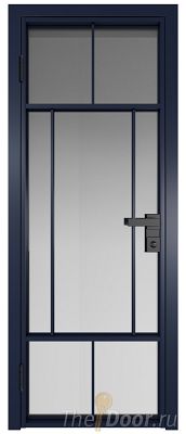 Дверь Profil Doors 10AG стекло Матовое цвет профиля Cиний матовый RAL5003