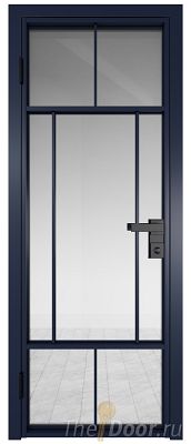 Дверь Profil Doors 10AG стекло Прозрачное цвет профиля Cиний матовый RAL5003 Дверь Profil Doors 10AG стекло Прозрачное цвет профиля Cиний матовый RAL5003