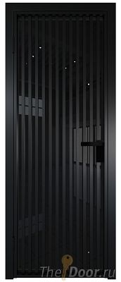Дверь Profil Doors 11AG стекло Черный Триплекс цвет профиля Черный матовый RAL9005