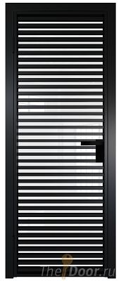 Дверь Profil Doors 12AG стекло Белый Триплекс цвет профиля Черный матовый RAL9005