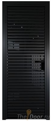 Дверь Profil Doors 12AG стекло Черный Триплекс цвет профиля Черный матовый RAL9005