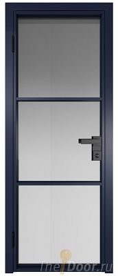 Дверь Profil Doors 13AG стекло Матовое цвет профиля Cиний матовый RAL5003