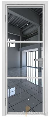 Дверь Profil Doors 13AG стекло Зеркало цвет профиля Белый матовый RAL9003