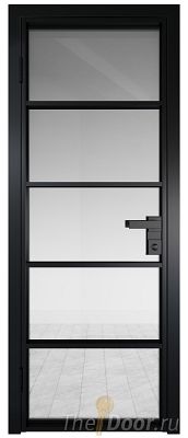 Дверь Profil Doors 14AG стекло Прозрачное цвет профиля Черный матовый RAL9005
