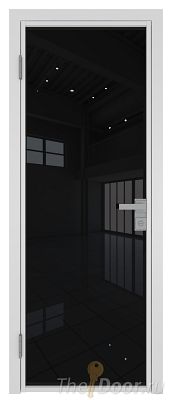 Дверь Profil Doors 1AG Цвет профиля Белый матовый RAL9003 стекло Черный триплекс