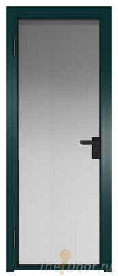 Дверь Profil Doors 1AG стекло Матовое цвет профиля Зеленый матовый RAL6004