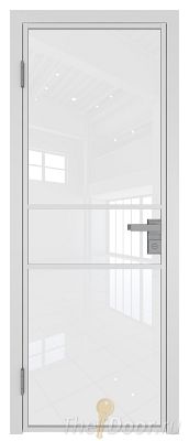 Дверь Profil Doors 2AG Цвет профиля Белый матовый RAL9003 стекло Белый триплекс