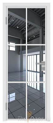 Дверь Profil Doors 3AG стекло Зеркало цвет профиля Белый матовый RAL9003