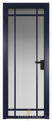 Дверь Profil Doors 5AG стекло Матовое цвет профиля Cиний матовый RAL5003