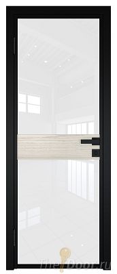 Дверь Profil Doors 6AG Цвет профиля Черный матовый RAL9005 стекло Белый триплекс вставка Дуб SKY Белёный Дверь Profil Doors 6AG Цвет профиля Черный матовый RAL9005 стекло Белый триплекс вставка Дуб SKY Белёный